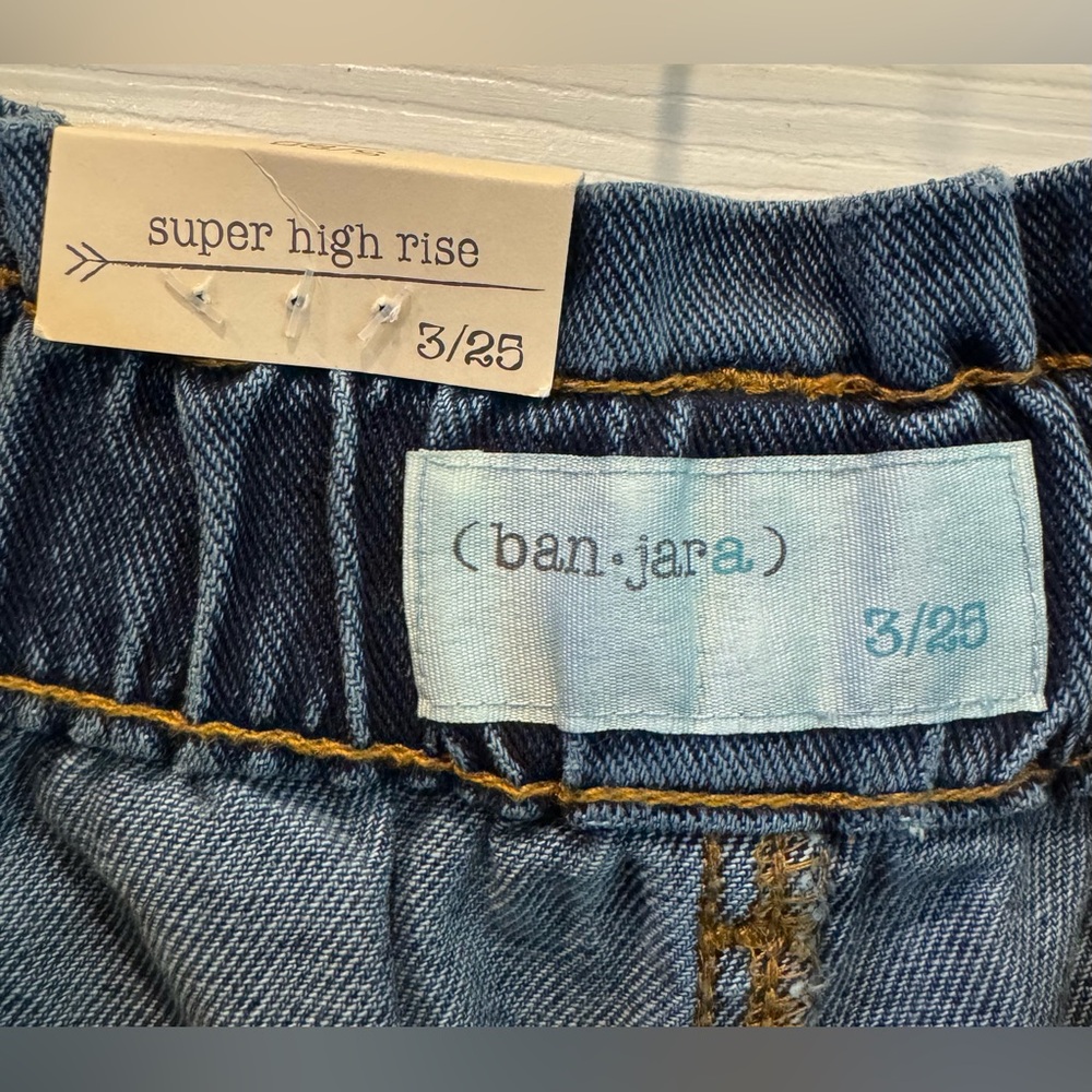 Banjara Juniors Blue Jean Shorts Size 3/25 Hippie Boho Festival Western - Picture 6 of 12